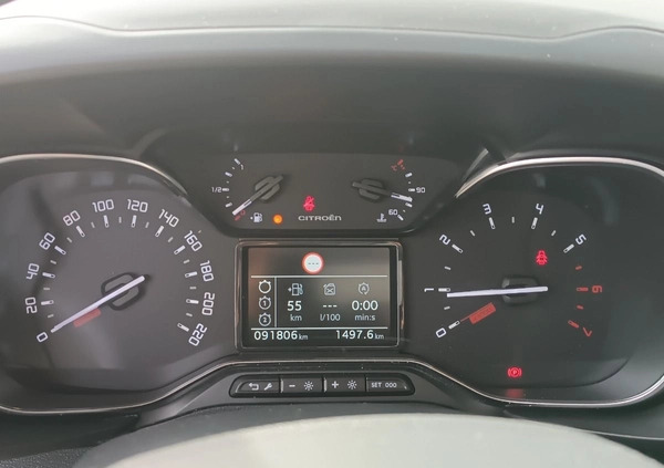 Citroen Berlingo cena 76900 przebieg: 91766, rok produkcji 2018 z Jabłonowo Pomorskie małe 596